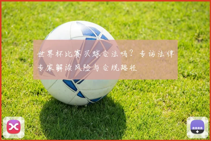 世界杯比赛买球合法吗？专访法律专家解读风险与合规路径